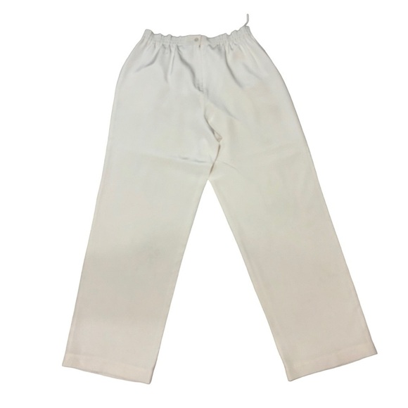 Francesca of Damon Women's Size 12 Vintage Wide Legged Pants 100% Silk High Rise - Picture 3 of 5